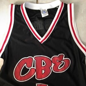 Men’s Rare Chris Brown vintage CBE Basketball Jersey number #1 Sz Large New